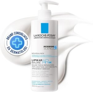 La Roche-Posay, Lipikar Baume AP+M Relipidante Anti-Irritazione, Nutre e Lenisce, Arricchito con Niacinamide, Burro di Karitè e Glicerina, Per Pelli Secche Tendenti all'Eczema Atopico, 400ml