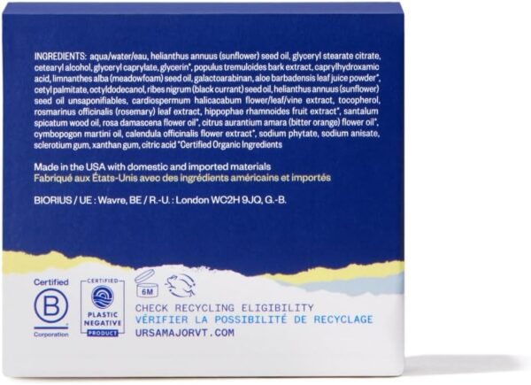 Crema idratante viso Ursa Major 1,7 oz nera