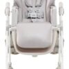 Kinderkraft YUMMY Seggiolone Seggiolone ergonomico confortevole reclinabile pieghevole con poggiapiedi regolabile in altezza Doppio vassoio staccabile per bambini da 6 mesi a 3 anni Grigio