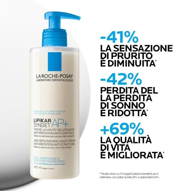 La Roche-Posay Gel Detergente Schiumoso a Doppia Azione, Adatto per Pelli Sensibili, Elimina Impurità e Sebo, Pelle Morbida e Idratata, Formula con Tensioattivi Delicati e Glicerina, Toleriane, 400