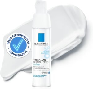 La Roche Posay Toleriane Dermallergo, crema lenitiva per pelli con tendenza allergica, riduce arrossamenti e irritazioni alleviate, adatta per pelli sensibili, con sfingobioma e neurosensina, 40 ml