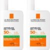 Fluido per il controllo dell'olio La Roche-Posay Anthelios SPF50+ [Pack of 2] 1 x 50 ml | Crema solare opacizzante per pelli grasse e miste, antilucido, resistente all'acqua e al sudore