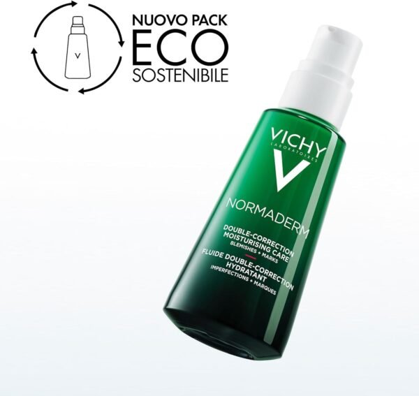 Vichy Normaderm Trattamento Anti-Imperfezioni a Doppia Azione per Pelli Grasse Effetto Correttivo e Idratante con Acido Salicilico, Acido Ialuronico e Frazioni Probiotiche, 50 ml