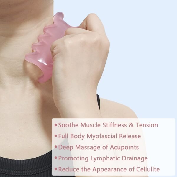 Strumento per il massaggio della cellulite, strumento di rilascio miofasciale per collo, spalle, schiena, massaggiatore per il corpo in resina - sollievo dalla tensione posteriore, sollievo dalla fascite