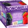 Bonomelli Infusi Fruttati, Uva Nera e Fragola, Confezione da 12 Filtri, Gusto Intenso e Delicato, Infuso Caldo e Freddo, Ingredienti 100% Naturali (24g)