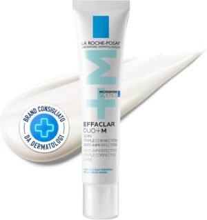 61ykXkI-4L._AC_SL1500_.jpg La Roche Posay Effaclar Duo + M, trattamento anti-imperfezioni tripla correzione per pelle grassa a tendenza acneica, effetto anti-ricomparsa, con filobioma, Procerad e niacinamide, 40 ml
