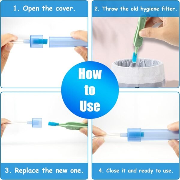 Confezione da 100 filtri igienici per aspiratore nasale di alta qualità, ricambio per filtri nasali NoseFrida, senza BPA, senza ftalati e lattice, con pinzette per la pulizia del naso