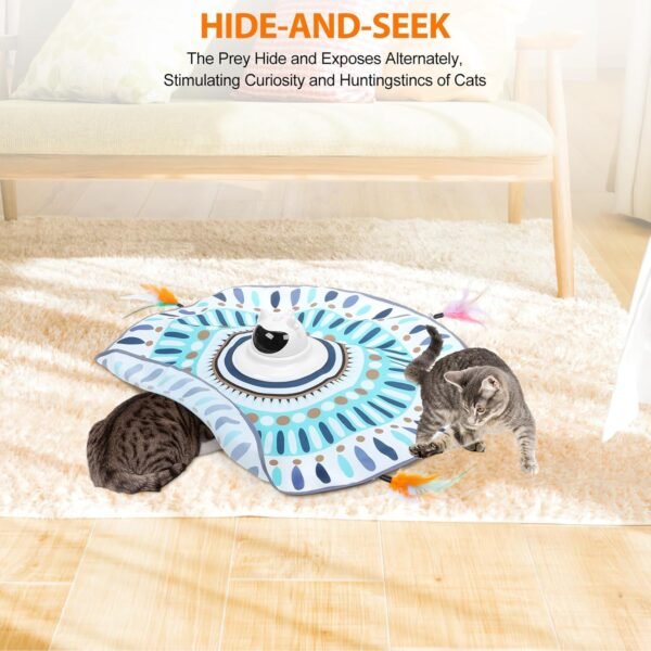 Yaskyly Giochi per Gatti Interattivi 4 in 1 Giocattolo per Gatti Intelligenza Ricaricabile Giochi per Gatti Interattivi Gioco Gatto