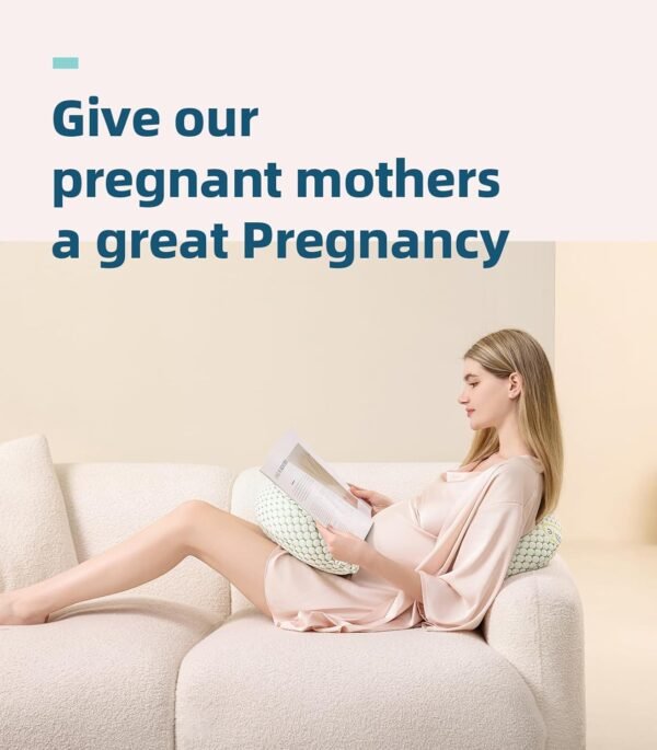 Cuscino per gravidanza esterno per donne incinte, morbido cuscino per gravidanza, supporto per schiena, fianchi, gambe, cuscino per maternità con rivestimento rimovibile e regolabile