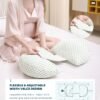 Cuscino per gravidanza esterno per donne incinte, morbido cuscino per gravidanza, supporto per schiena, fianchi, gambe, cuscino per maternità con rivestimento rimovibile e regolabile