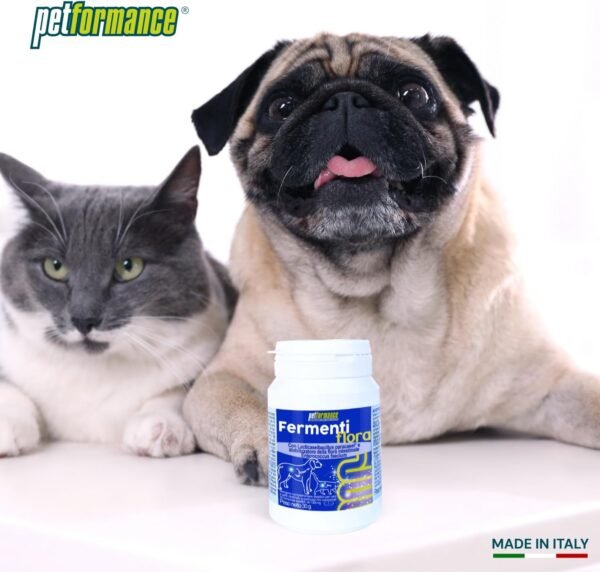 Petformance Fermentiflora – Probiotico, Prebiotico e Postbiotico per Cani e Gatti – Fermenti Lattici con Funzione Digestiva per la Flora Intestinale – 30 Compresse Appetibili