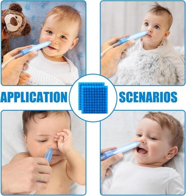 Confezione da 100 filtri igienici per aspiratore nasale di alta qualità, ricambio per filtri nasali NoseFrida, senza BPA, senza ftalati e lattice, con pinzette per la pulizia del naso