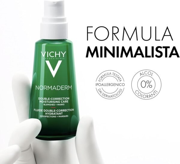 Vichy Normaderm Trattamento Anti-Imperfezioni a Doppia Azione per Pelli Grasse Effetto Correttivo e Idratante con Acido Salicilico, Acido Ialuronico e Frazioni Probiotiche, 50 ml