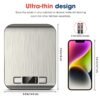 Mik-Nana Bilancia da Cucina Digitale 10kg Grammi e Once per Cucinare il Caffè Confezione da 6 con Funzione Tara Display LCD Acciaio Inossidabile Facile da Pulire