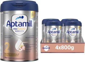 Aptamil Perfume Duobiotik 2 – Latte di proseguimento in polvere per lattanti da 6 a 12 mesi – Confezione da 3200 g (4 Confezioni da 800 g)