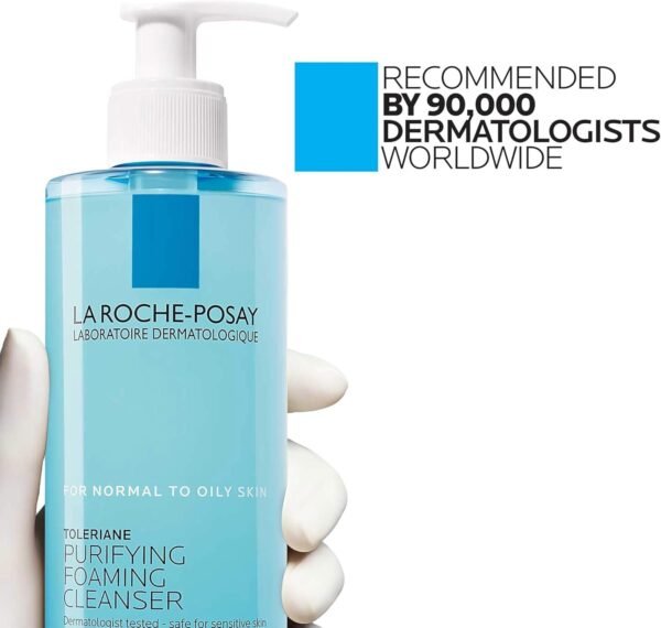 La Roche-Posay Toleriane Gel Detergente Schiumogeno Doppia Azione per Pelli Sensibili, Elimina Impurità e Sebo, Pelle Morbida e Idratata, Formula con Tensioattivi Delicati e Glicerina, 400 ml