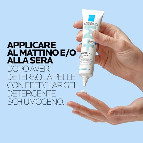 La Roche Posay Effaclar Duo + M, trattamento anti-imperfezioni tripla correzione per pelle grassa a tendenza acneica, effetto anti-ricomparsa, con filobioma, Procerad e niacinamide, 40 ml