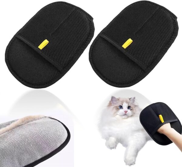 2 guanti magnetici per la rimozione dei peli degli animali domestici Principio elettrostatico per la rimozione dei peli degli animali domestici Spazzola antistatica per la rimozione dei peli a doppia faccia