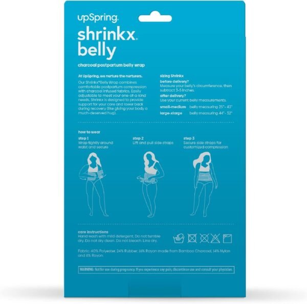 UpSpring Baby Shrinkx pancia bambù carbone Fascia pancia post gravidanza
