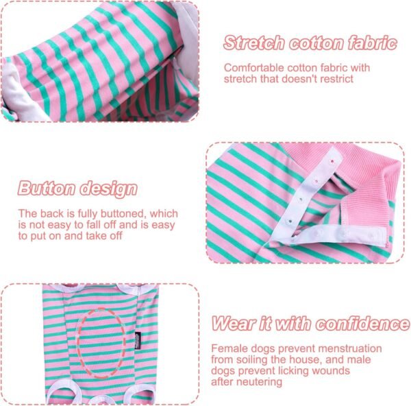 718udtOmtGL._AC_SL1500_.jpg Wisebom Tuta da recupero per cani, Tuta da recupero per cani dopo l'intervento chirurgico Sterilizzazione Cani Chirurgia Cura chirurgica Body post-operatorio Corpo per cani (S)