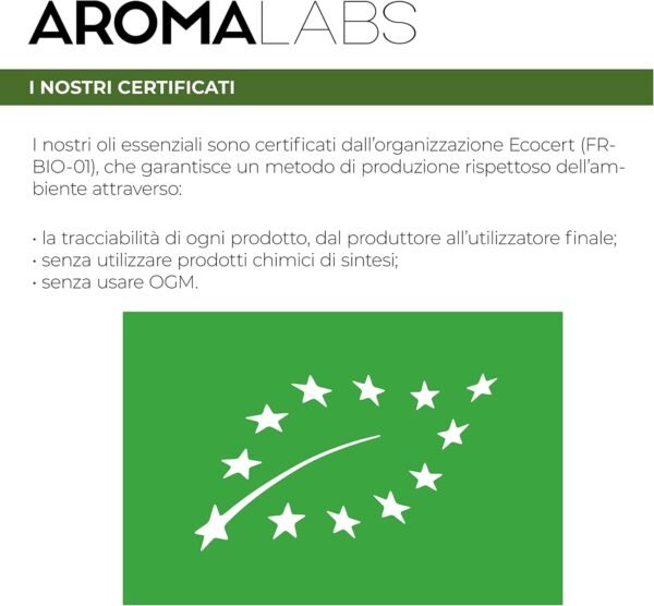 Lavanda Vera Biologica (Lavandula Officinalis) – 30 ml – Olio Essenziale Chemiotipizzato e Certificato AB – Relax & Relax – Aroma Labs – Prodotto in Francia