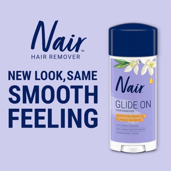 Nair Hair Remover Glides Away Max, olio di argan marocchino, per bikini, braccia e ascelle, 100 ml, (confezione da 2)