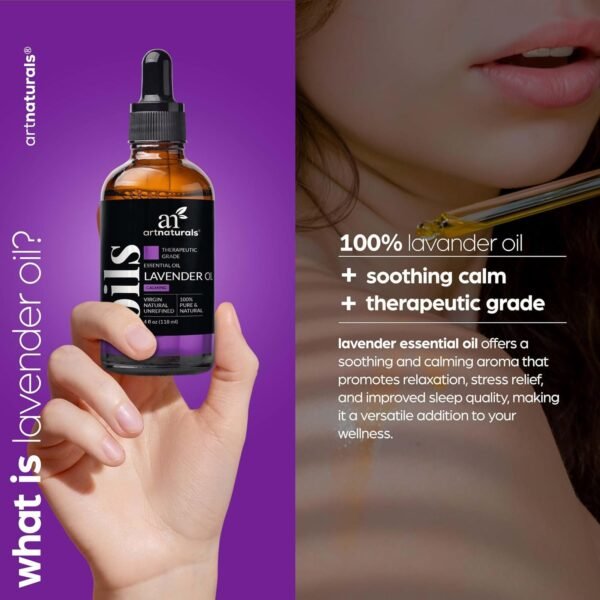 Art Naturals Set di 3 oli di lavanda con flacone di olio di lavanda da 10 ml e flacone Zen esclusivo da 10 ml, 120 ml