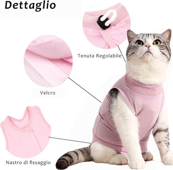 Body per sterilizzazione post-operatoria per gatti Eyeleaf post-operatorio per ferite addominali o malattie della pelle per prevenire le ferite da leccatura L