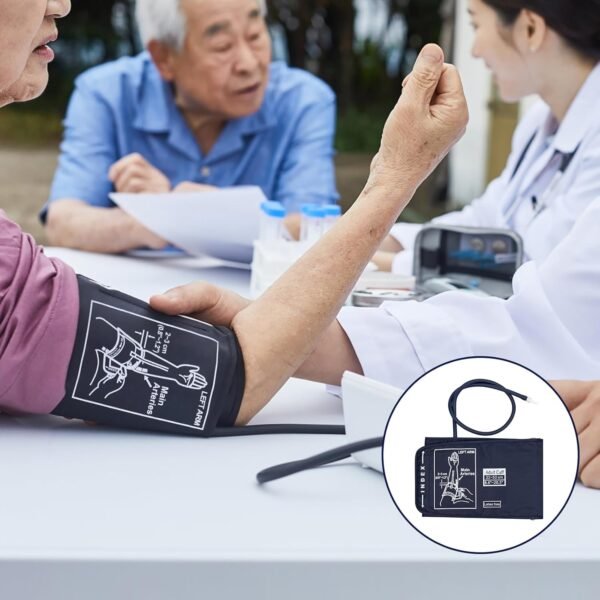 Misuratore di pressione arteriosa da braccio Leikedun 22-52 cm con connettore, braccialetto portatile per monitor della pressione arteriosa per anziani, macchina non inclusa