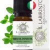 Il Labirinto Officinale Olio Essenziale Puro di Menta Piperita Italiana - Oli Essenziali Naturali - Olio Essenziale per Diffusori e Umidificatori, Aromaterapia - 10 ml