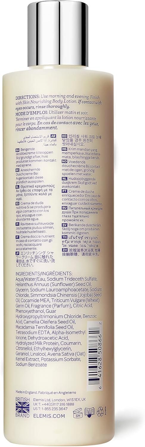 Elemis Lozione corpo e crema doccia – Creme nutrienti per la pelle e lozione per mani e corpo, Mayfair N.9, Formule idratanti, Pelle morbida e pulizia delicata