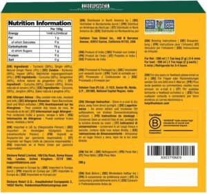 VAHDAM, Tisana con Zenzero e Curcuma (100 Bustine Piramidali) Senza Caffeina | 100% Infusi e Tisane Assortiti dal Gusto Piccante | in bustina richiudibile con chiusura ermetica