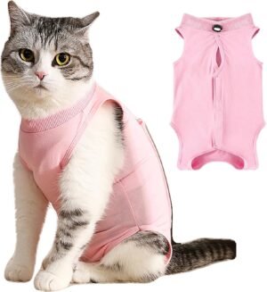 71HipAFn4pL._AC_SL1500_.jpg Body per sterilizzazione post-operatoria per gatti Eyeleaf post-operatorio per ferite addominali o malattie della pelle per prevenire le ferite da leccatura L