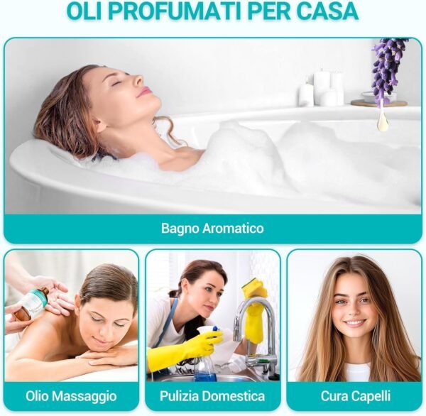 71KOdVZhLL._AC_SL1500_.jpg ENYORLI Olio Essenziale di Lavanda 100ml Olio di Lavanda Puro Non Diluito, Oli Essenziali per Aromaterapia, Diffusori, Massaggi, Cura della Pelle, Rilassanti, Bagni, Aiuta il Sonno e Fai da Te