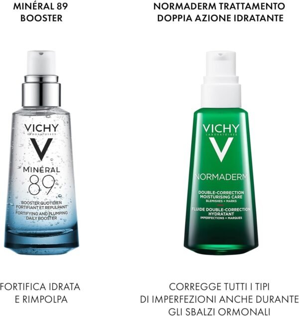 Vichy Normaderm Trattamento Anti-Imperfezioni a Doppia Azione per Pelli Grasse Effetto Correttivo e Idratante con Acido Salicilico, Acido Ialuronico e Frazioni Probiotiche, 50 ml