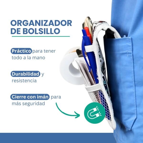 Accessori per organizer per infermiere ErenBros® con magneti – Tasca – Portapenne, veterinario, organizer per infermiere