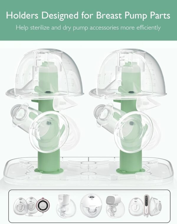 Momcozy Sterilizzatore e Asciugatore a 3 Strati, Sterilizzatore e Asciugatura Rapida, Sterilizzatore per Biberon Universale e Accessori per Tiralatte, Disinfettante per Biberon con Touch Screen e