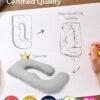 71Oh4zLG2EL._AC_SL1500_.jpg Momcozy Cuscino per gravidanza per dormire, a forma di U, per donne in gravidanza, con fodera rimovibile in jersey di cotone, cuscino premaman da 145 cm, grigio