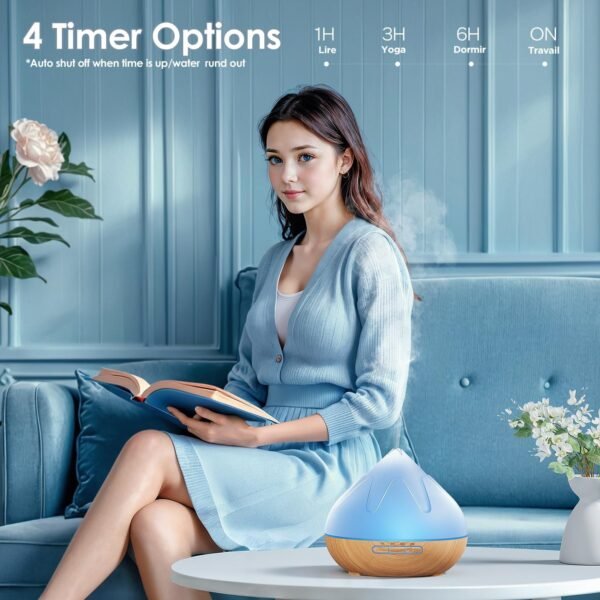 71PtCr9OSbL._AC_SL1500_.jpg Dynooper Diffusore di oli essenziali per la casa: diffusore di aromi da 500 ml, per hotel, ufficio, sala yoga, umidificatore con luce notturna a LED a 14 colori, per bambini/donne, relax a casa