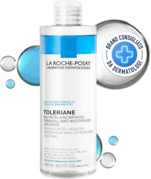 71RlwpMcj5L._AC_SL1500_.jpg La Roche-Posay Toleriane Acqua micellare ultra oleosa bifasica per pelli sensibili, pelle detersa e struccata, efficace anche per il trucco waterproof, 400 ml