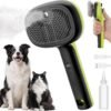 pecute Spazzola a vapore per gatti, Spazzola a vapore per cani, Funzione nebbia densa e nebbia fine, Senza calore, Epilazione con un clic, Peli lunghi e corti, Serbatoio dell'acqua visibile, Verde
