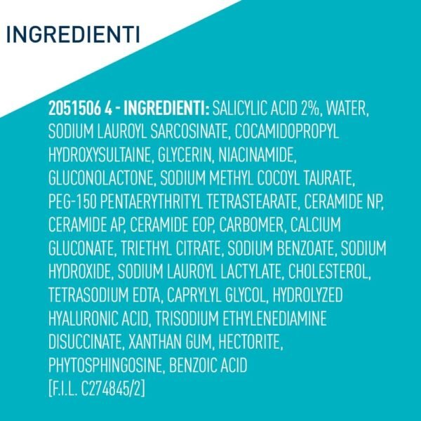 CeraVe Detergente per il controllo delle imperfezioni per pelle grassa a tendenza acneica, Azione purificante, Imperfezioni ridotte, Acido salicilico e Argilla purificante, 8 oz