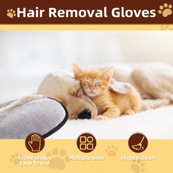 2 guanti magnetici per la rimozione dei peli degli animali domestici Principio elettrostatico per la rimozione dei peli degli animali domestici Spazzola antistatica per la rimozione dei peli a doppia faccia