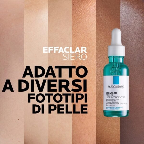 La Roche Posay Effaclar Siero Peeling Ultra Concentrato per Pelli a Tendenza Acneica, Azione Anti-Imperfezioni, Pelle Levigata, Acido Glicolico, Acido Salicilico e LHA, 30 ml