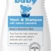 Cetaphil Baby Shampoo e bagnoschiuma con calendula biologica, senza lacrime, ipoallergenico, ideale per l'uso quotidiano, testato dermatologicamente, 7,8 once
