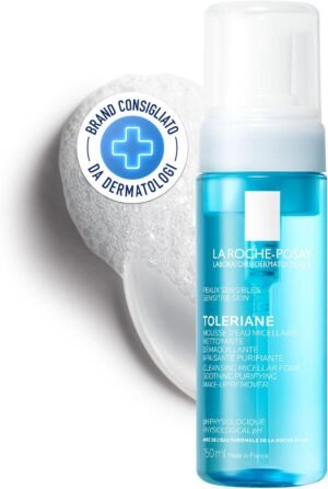 71eXFBd4FTL._AC_SL1500_.jpg La Roche-Posay Physiologique Mousse detergente all'acqua micellare per pelli sensibili, pelle detersa in profondità e lenita, texture cremosa e delicata, con glicerina e acqua termale, 150 ml