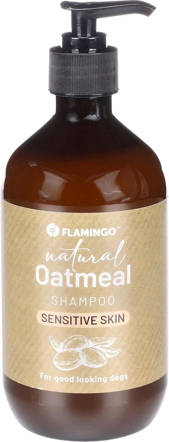 71iRLzNNT6L._AC_SL1500_.jpg Shampoo per cani all'avena - Per pelli secche sensibili - Effetto calmante e nutriente - Shampoo per cani Flamingo Argan