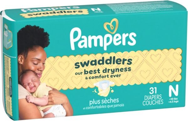 Pannolini Pampers Swaddlers Neonato - Taglia 0, 31 pezzi, Pannolini usa e getta ultra morbidi