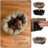Ferplast Cuscino per Cuccia Cani e Gatti SOFA' TWEED 4, Cuscino Imbottito per Cuccia Cani Gatti, Ricambio per Cuccia Cani Gatti in Plastica, Lavabile, 64 x 48 x H 25 cm, Marrone
