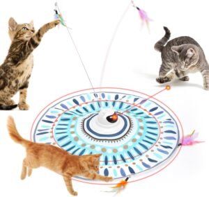 Yaskyly Giochi per Gatti Interattivi 4 in 1 Giocattolo per Gatti Intelligenza Ricaricabile Giochi per Gatti Interattivi Gioco Gatto